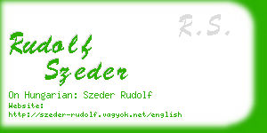 rudolf szeder business card